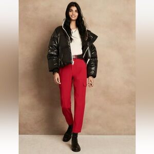 Banana Republic Tapered Cargo Pant Ankle Length in Red